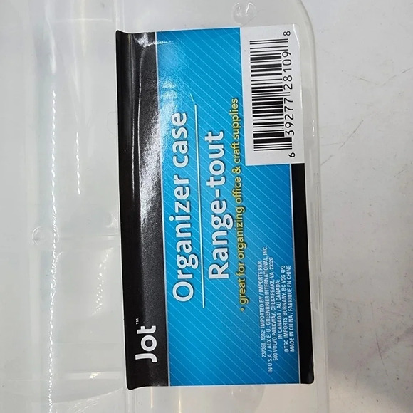 Jot Clear Lock-Top Organizer Storage Case Container 9 Sections 7.5"x6.5"x1.75” - Picture 4 of 10